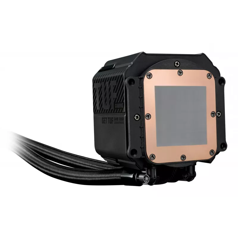 Vandens aušintuvas ASUS TUF GAMING LC III 360 ARGB — 120 mm ventiliatoriai, palaiko AM4/LGA1200/LGA1700/AM5, Juoda