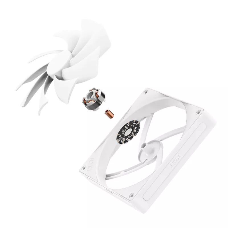 NZXT F140Q V2 140 mm PWM korpuso ventiliatorius, baltas (RF-Q14SF-W2)