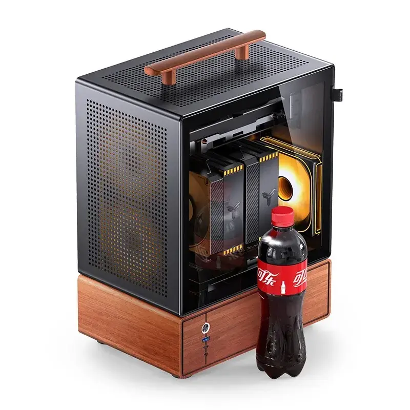 PC korpusas Jonsbo T7 Midi-Tower mATX grūdintas stiklas juodas