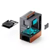 PC korpusas Jonsbo T7 Midi-Tower mATX grūdintas stiklas juodas