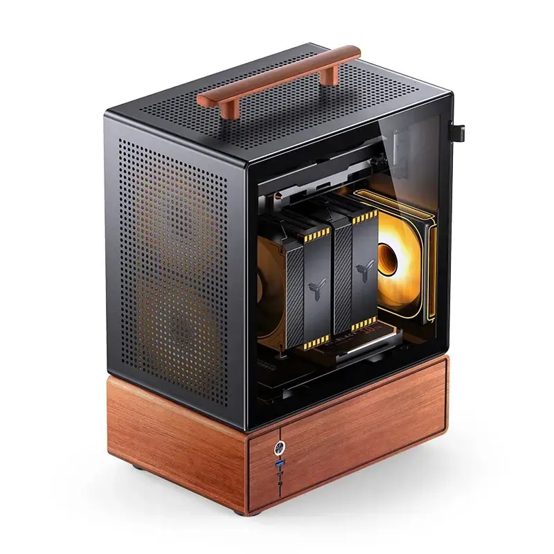 PC korpusas Jonsbo T7 Midi-Tower mATX grūdintas stiklas juodas