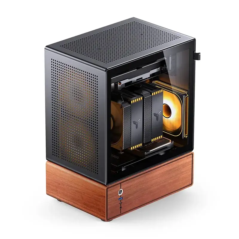 PC korpusas Jonsbo T7 Midi-Tower mATX grūdintas stiklas juodas