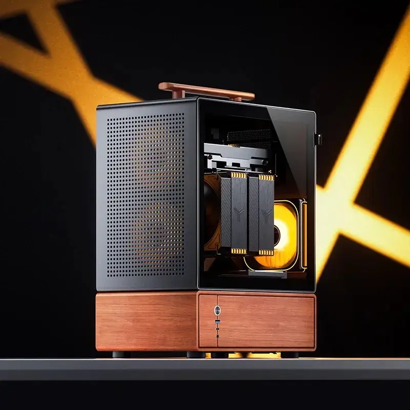 PC korpusas Jonsbo T7 Midi-Tower mATX grūdintas stiklas juodas