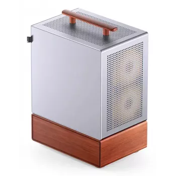 PC korpusas Jonsbo T7 Midi Tower mATX grūdintas stiklas sidabrinis
