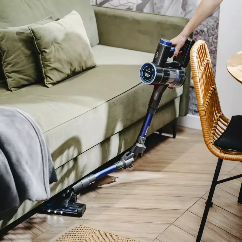 Belaidis dulkių siurblys Adler AD 7061 Allergy-friendly PRO – 22,2 V baterija, 30 min veikimo laikas, 0,8 L talpa, EPA12/HEPA13 filtrai, 350 W, juodas