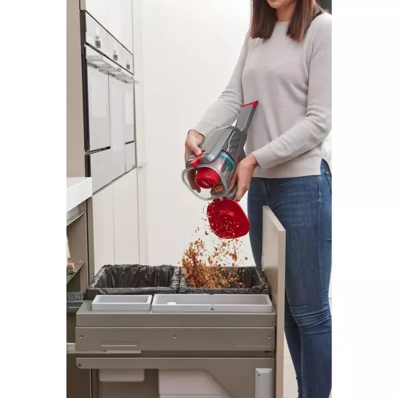 Nešiojamas dulkių siurblys Black & Decker BHHV315J – 12V belaidis, 20 AW siurbimo galia, 0,7 L be maišelio, 16 min veikimo