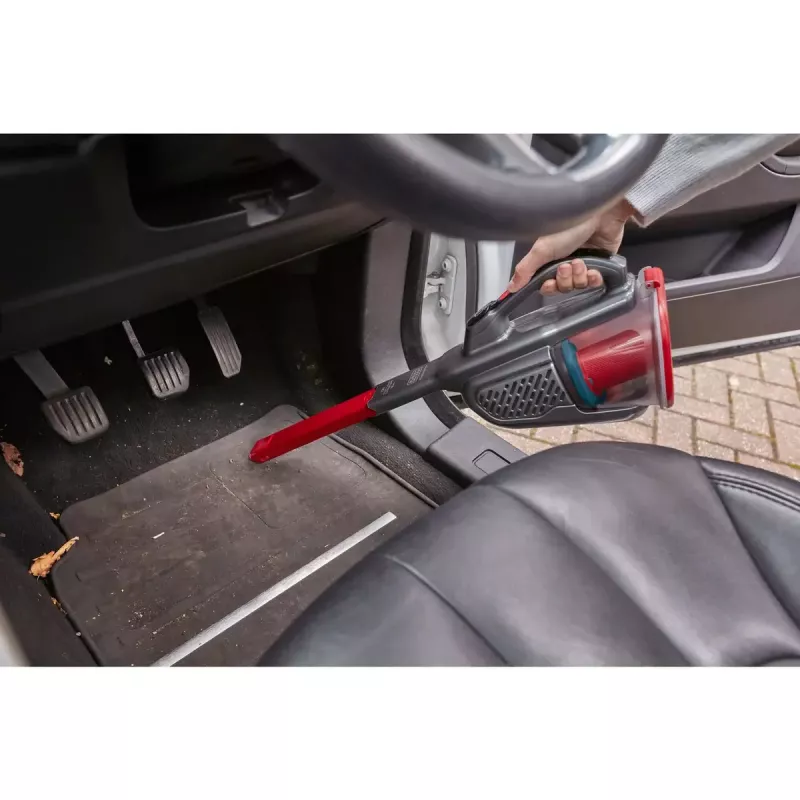 Nešiojamas dulkių siurblys Black & Decker BHHV315J – 12V belaidis, 20 AW siurbimo galia, 0,7 L be maišelio, 16 min veikimo