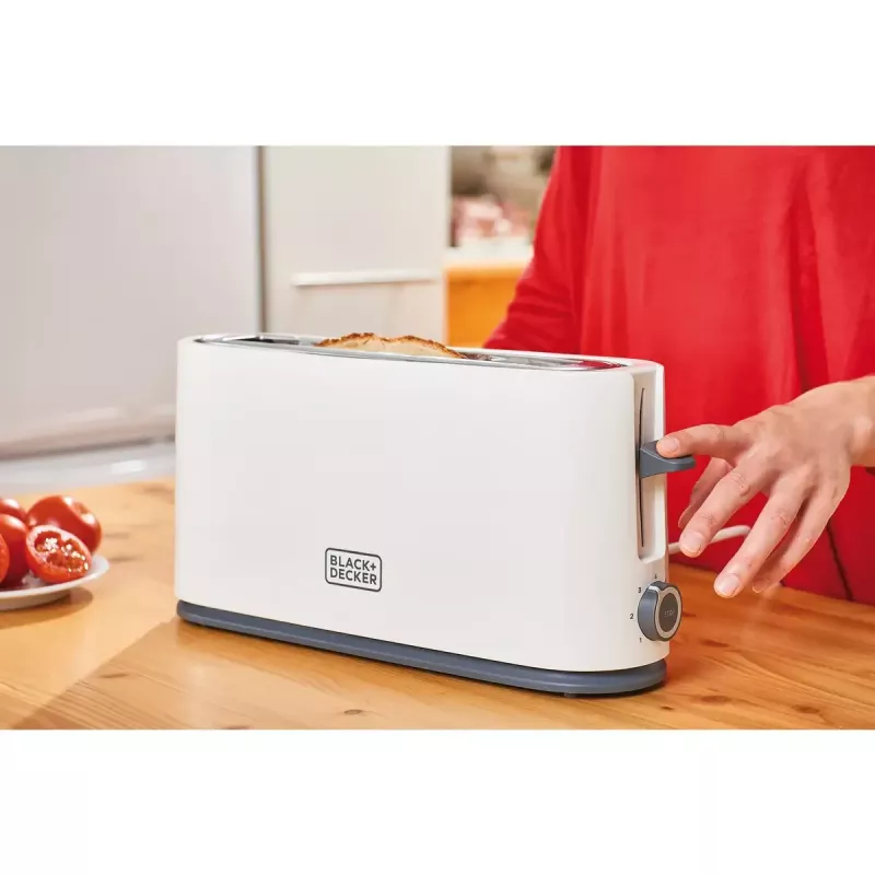 Skrudintuvas Black & Decker BXTO1001E 1 riekei 1000 W Baltas, 7 skrudinimo lygiai, ilgas lizdas