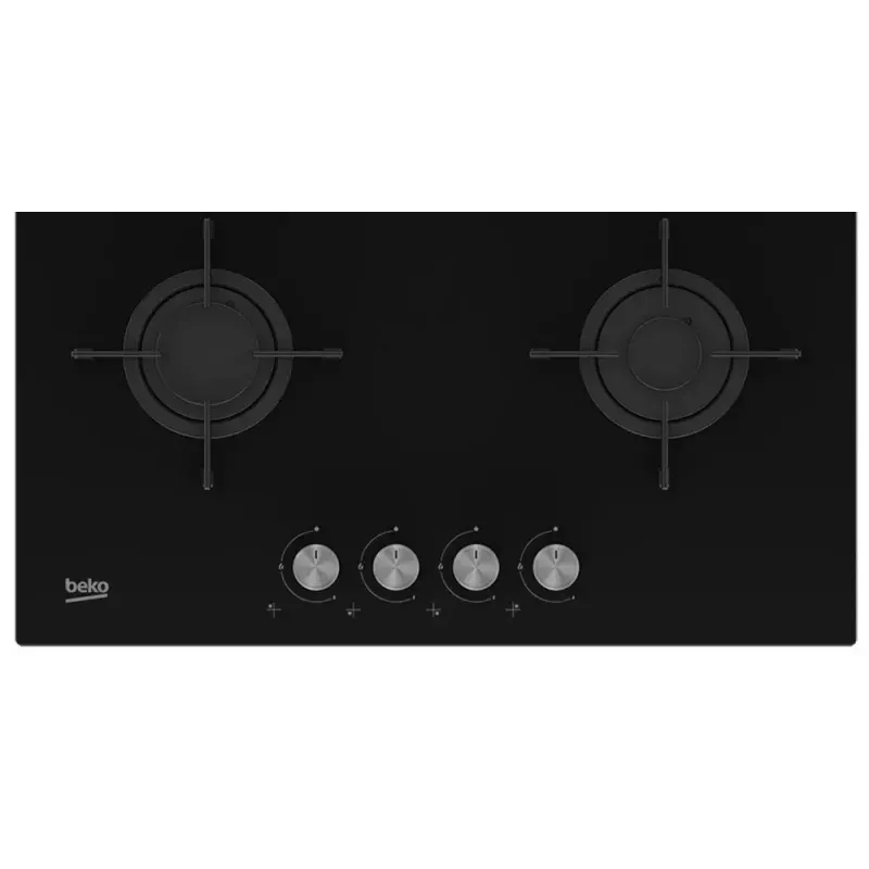 Beko HILG 64220 S įmontuojama dujinė kaitlentė, juodas stiklas, 4 zonos