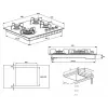 Beko HILG 64220 S įmontuojama dujinė kaitlentė, juodas stiklas, 4 zonos