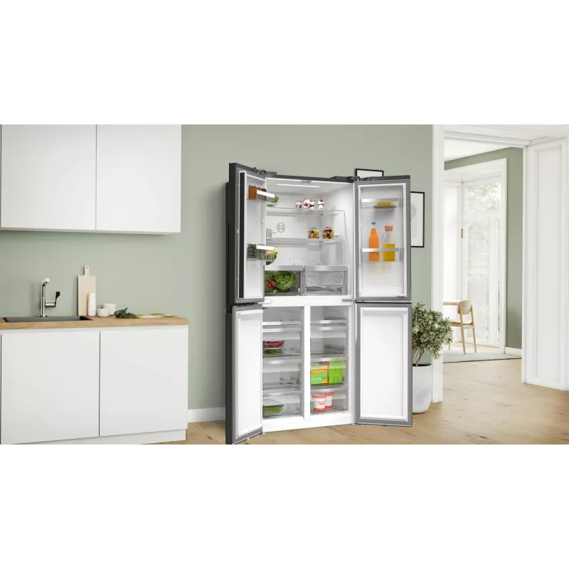 Šaldytuvas Bosch Serie 4 KMC85LBEA laisvai pastatomas, 547 L, juodas