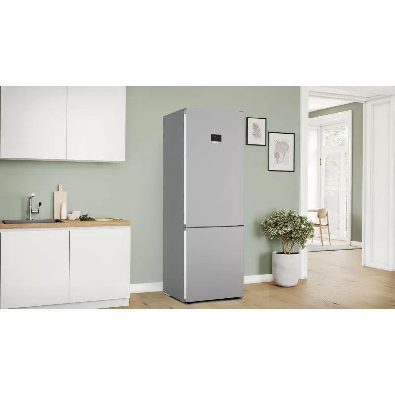 Laisvai pastatomas šaldytuvas-šaldiklis Bosch Serie 4 KGN497LDF — 440 l, NoFrost, nerūdijantis plienas