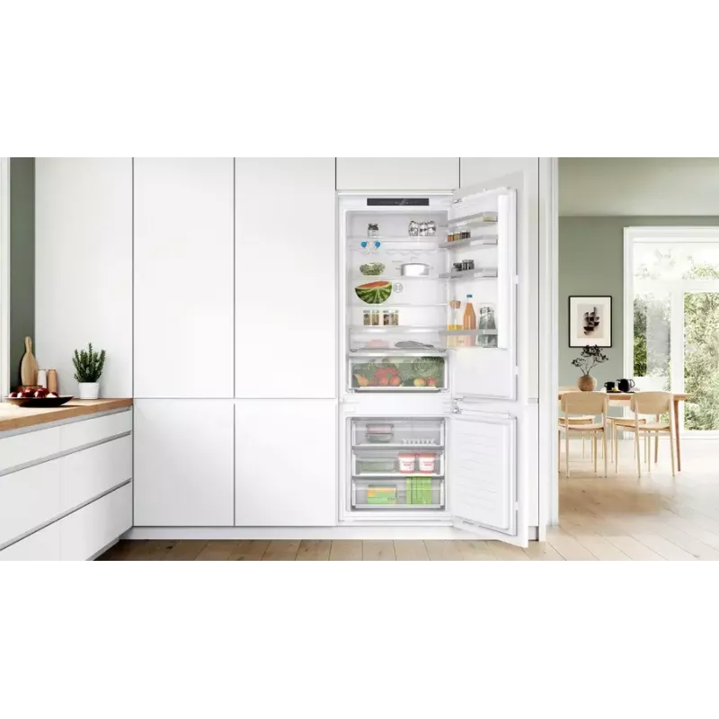 Įmontuojamas šaldytuvas-šaldiklis Bosch Serie 4 KBN96VFE0, 383 L bendras, šaldytuvas 285 L / šaldiklis 98 L, apatinis šaldiklis, reversinės durelės, baltas