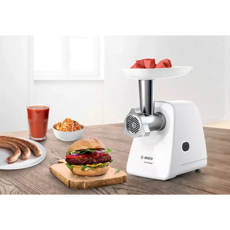 Bosch MFW2520W mėsmalė 1500 W nerūdijantis plienas, balta