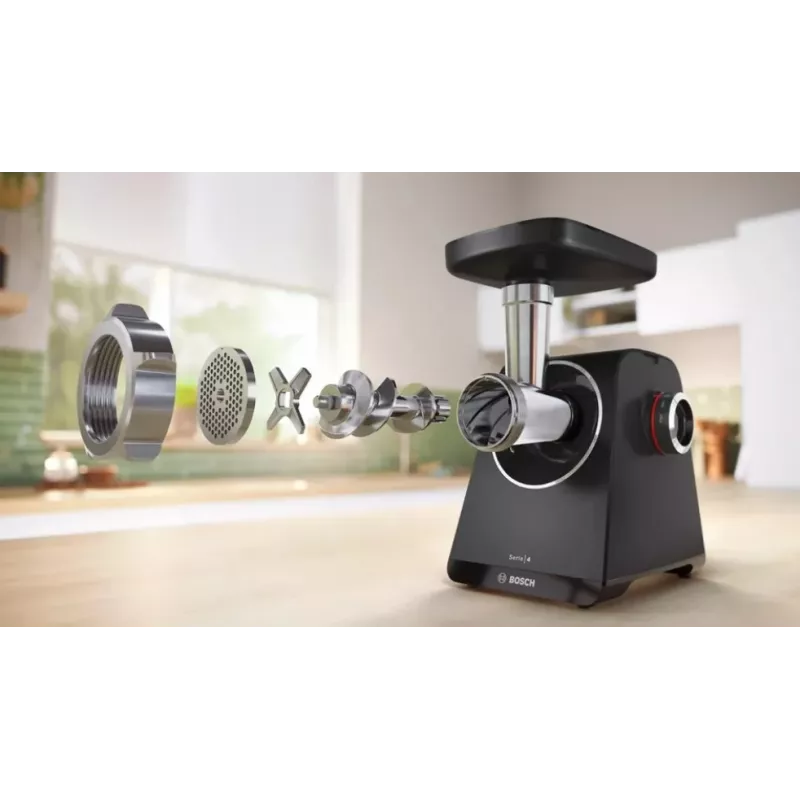 Bosch Serie 4 MFWS440B mėsmalė 1900 W juoda, sidabrinė