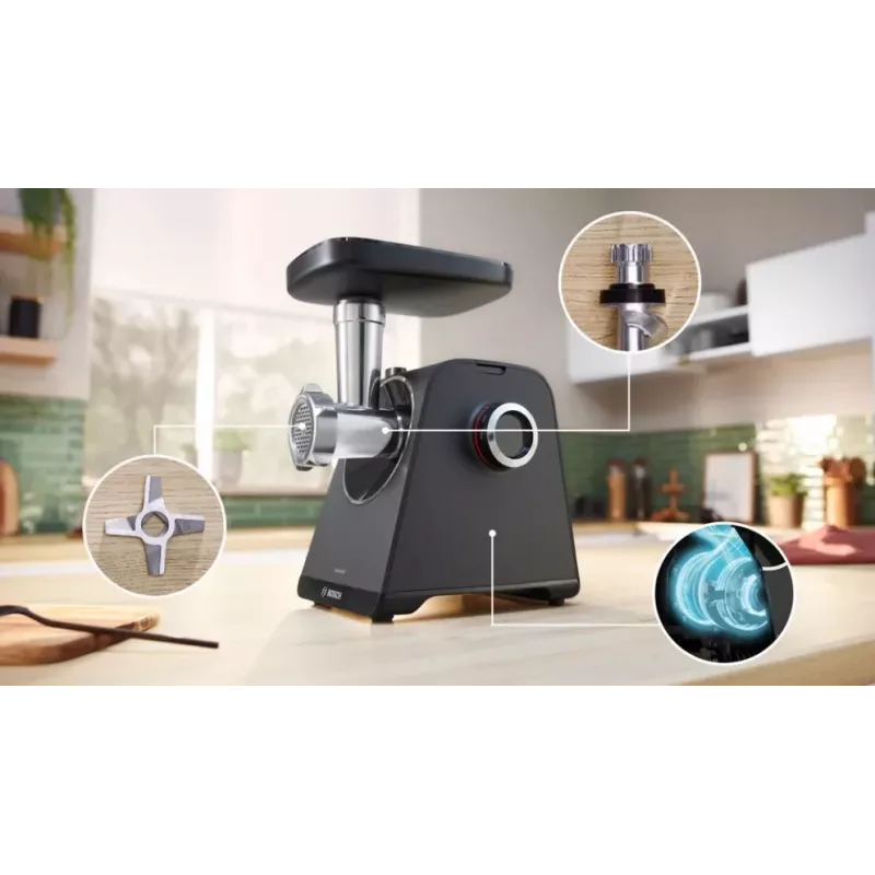 Bosch Serie 4 MFWS440B mėsmalė 1900 W juoda, sidabrinė