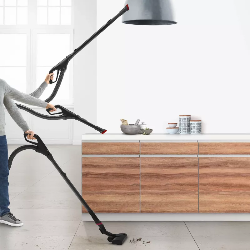 Cilindrinis dulkių siurblys Bosch Serie 6 BGB6X330 — 600 W, HEPA 13, 4 L dulkių maišas, kietoms grindims ir kilimams, 6 kg, pilkas/juodas