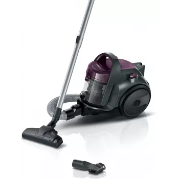 Bosch BGC05AAA1 700 W 1.5 L be maišelio cikloninis dulkių siurblys, HEPA 12, teleskopinis nerūdijančio plieno vamzdis, 9 m spindulys, pilkas