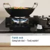 Įmontuojama dujinė kaitlentė Bosch PCH6A5I90 – 60 cm, nerūdijantis plienas, 4 dujinės zonos + 1 wok, Flame Select, ketaus grotelės