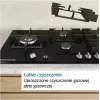 Įmontuojama dujinė kaitlentė Bosch PCH6A5I90 – 60 cm, nerūdijantis plienas, 4 dujinės zonos + 1 wok, Flame Select, ketaus grotelės