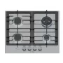 Įmontuojama dujinė kaitlentė Bosch PCH6A5I90 – 60 cm, nerūdijantis plienas, 4 dujinės zonos + 1 wok, Flame Select, ketaus grotelės