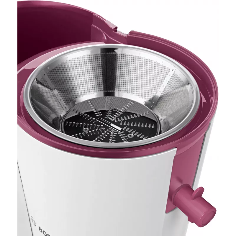 Bosch MES25C0 sulčiaspaudė, išcentrinė, 700 W, vyšninė (vaisių), permatoma, balta