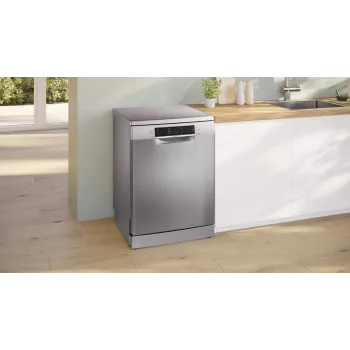 Indaplovė Bosch Serie 2 SMS25GI09F — laisvai pastatoma, 12 komplektų, 60 cm, 46 dB, džiovinimas šilumokaičiu