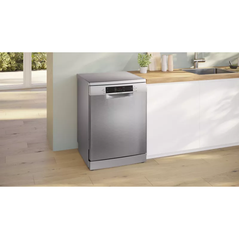 Indaplovė Bosch Serie 2 SMS25GI09F — laisvai pastatoma, 12 komplektų, 60 cm, 46 dB, džiovinimas šilumokaičiu