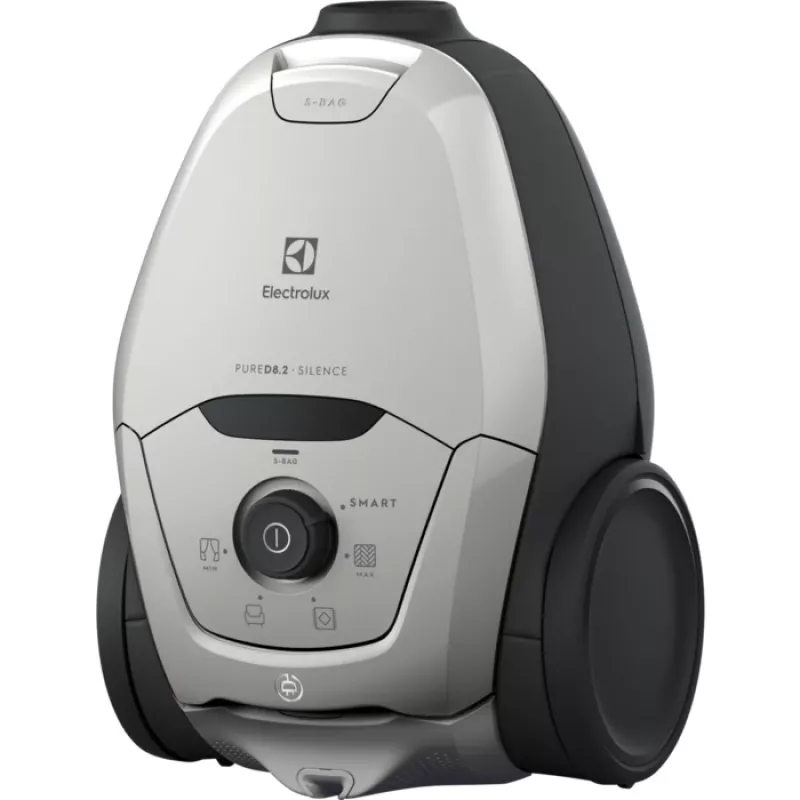 Cikloninis dulkių siurblys Electrolux Pure D8 — 3,5 L dulkių maišas, 600 W, teleskopinis vamzdis, higienos filtras, 12 m spindulys