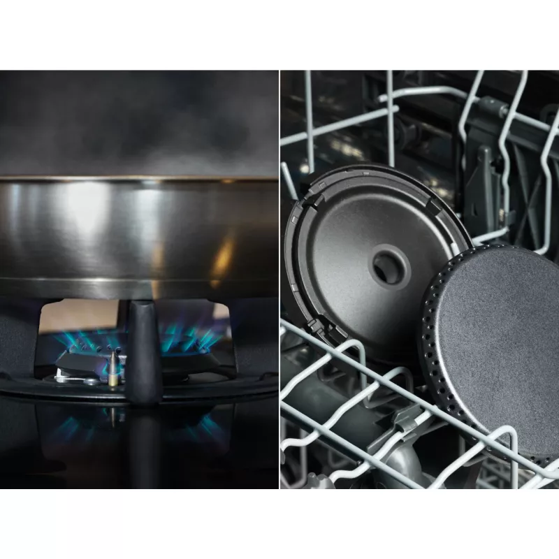 Electrolux KDI641723K kaitlentė juoda įmontuojama 60 cm kombinuota 4 zonos, sukamaisiais ir liečiamaisiais valdikliais