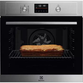 Elektrinė įmontuojama orkaitė Electrolux EOF4P56X, 72 L, juoda, nerūdijantis plienas