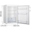 Laisvai pastatomas šaldytuvas Gorenje R492PW – 133 L, baltas, reversinės durelės, LED apšvietimas, sukamasis valdymas