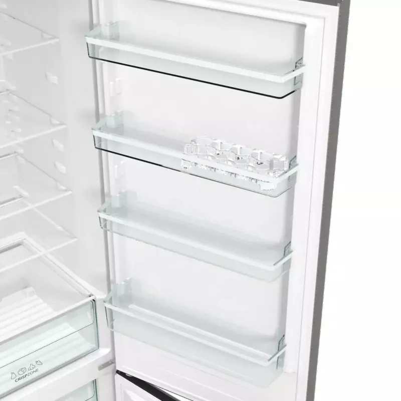 Laisvai pastatomas šaldytuvas-šaldiklis Gorenje NRK6202EXL4, bendra 331 L (šaldytuvas 235 L / šaldiklis 96 L), nerūdijantis plienas, LED ekranas