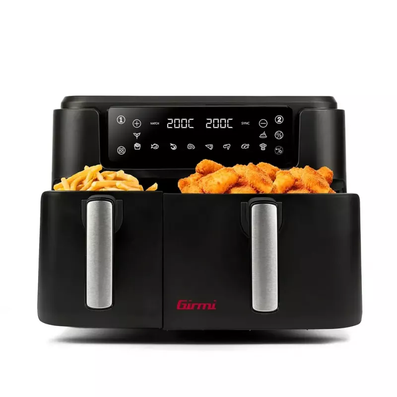 Karšto oro gruzdintuvė Girmi FG26, dviejų krepšelių, 9 L (5,5 L + 3,5 L), 2400 W, 10 programų, iki 200 °C