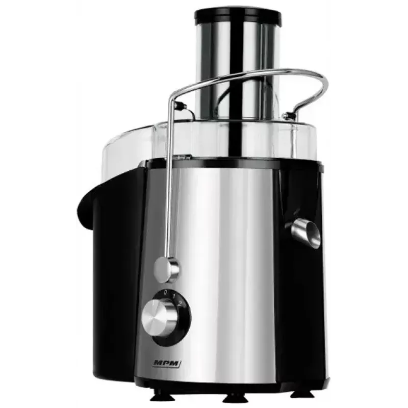 Centrifuginė sulčiaspaudė MPM MSO-18-M, 1000 W, 1 L talpa, 2 greičiai, nerūdijantis plienas, juoda/sidabrinė