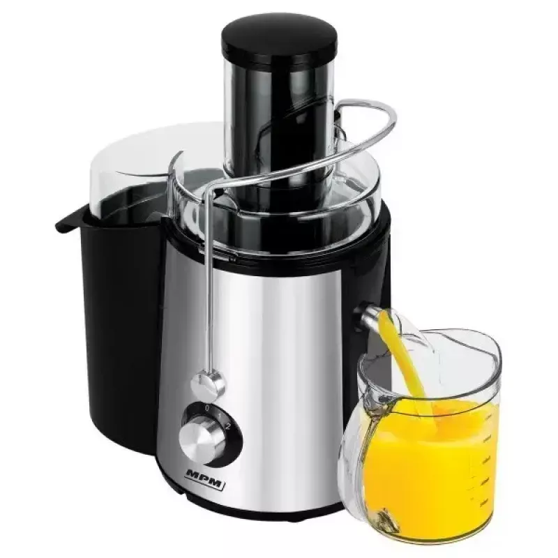 Centrifuginė sulčiaspaudė MPM MSO-18-M, 1000 W, 1 L talpa, 2 greičiai, nerūdijantis plienas, juoda/sidabrinė