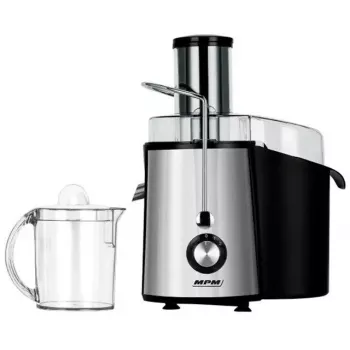 Centrifuginė sulčiaspaudė MPM MSO-18-M, 1000 W, 1 L talpa, 2 greičiai, nerūdijantis plienas, juoda/sidabrinė