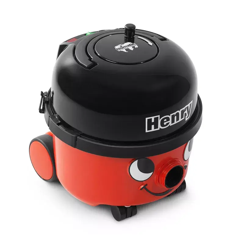 Cilindrinis dulkių siurblys NUMATIC HENRY HVR200-11 — 9 L dulkių maišas, 620 W, HEPA 11, 10 m laidas, raudonas