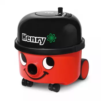 Cilindrinis dulkių siurblys NUMATIC HENRY HVR200-11 — 9 L dulkių maišas, 620 W, HEPA 11, 10 m laidas, raudonas
