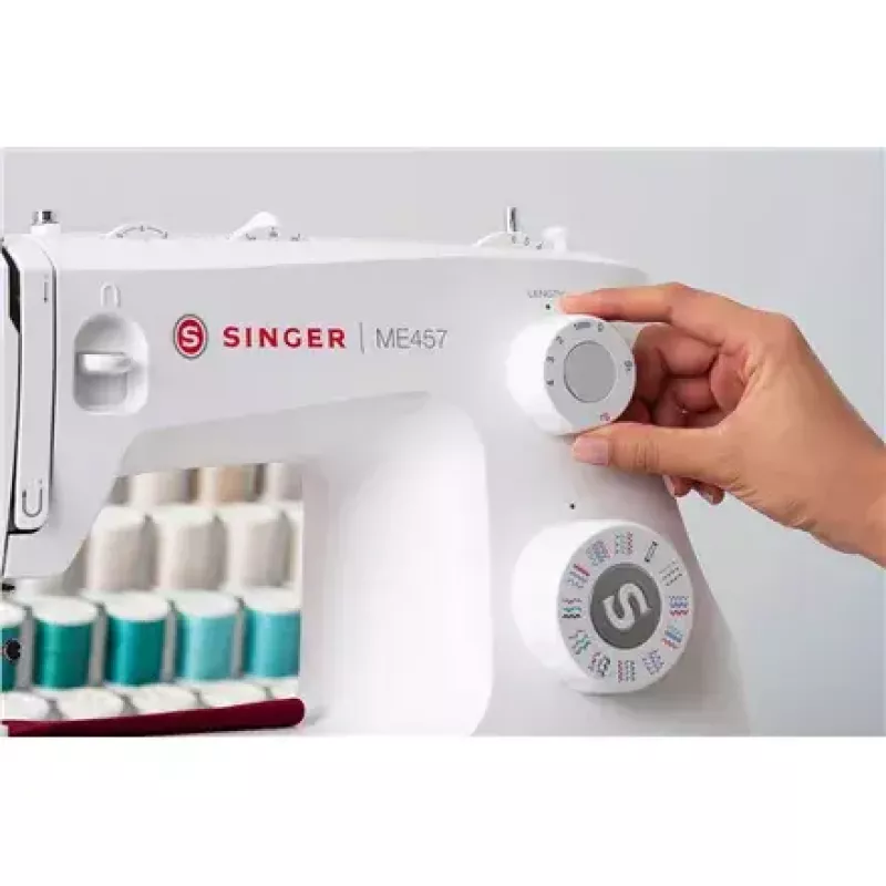 Siuvimo mašina SINGER ME457 – 100 siūlių raštų, automatinis siūlo įsriegėjas