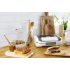 Sumuštinių keptuvė Tefal SW7011 — 850 W, nerūdijantis plienas ir balta, kompaktiška 238×276×98 mm