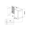Laisvai pastatoma indaplovė WHIRLPOOL W7F HS41 X — 15 komplektų, 41 dB, pilnas dydis 60 cm