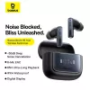 Belaidės ausinės „Baseus 35 True“ – triukšmo slopinimas, Bluetooth 5.3, 65 h veikimo laikas, juodos spalvos