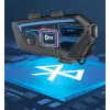 Motociklininkų interkomo ausinė FreedConn FX juoda – Bluetooth 5.0, IP67, 2000 m atstumas, 30 h pokalbių