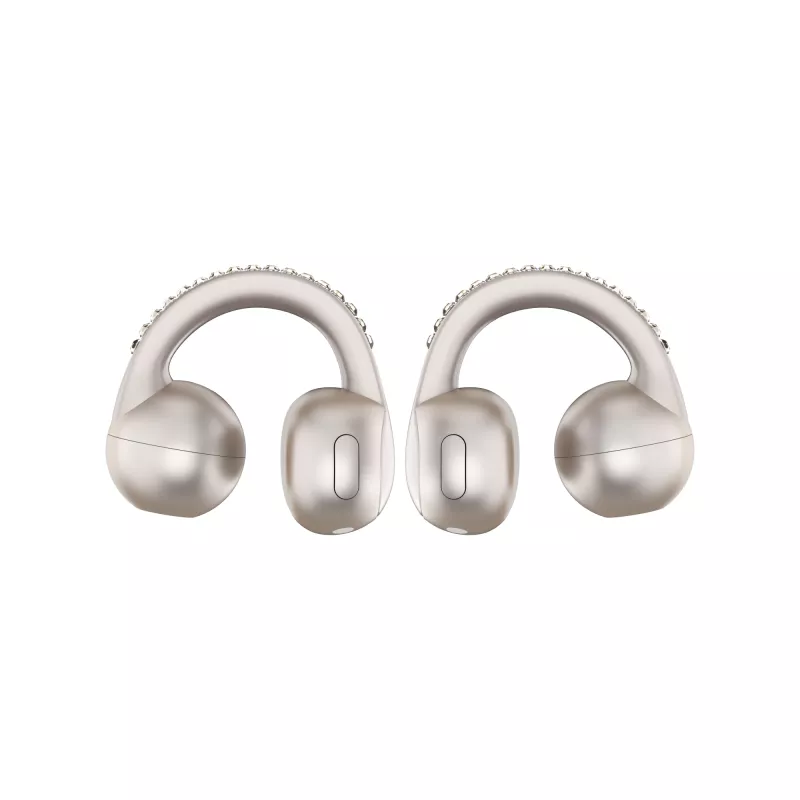 Ausinės Motorola Moto Buds Loop Bluetooth uždedamos ant ausies, dvipusės, Dolby Atmos, Bluetooth 5.0, ANC, 8 h atkūrimo, įkrovimo dėklas 520 mAh, smėlio spalvos