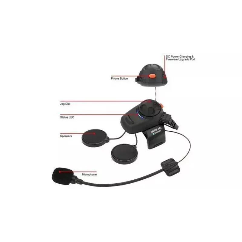 Sena motociklo interkomo rinkinys SMH5 Dual Pack – „Bluetooth“ ausinių komplektas dviem motociklininkams