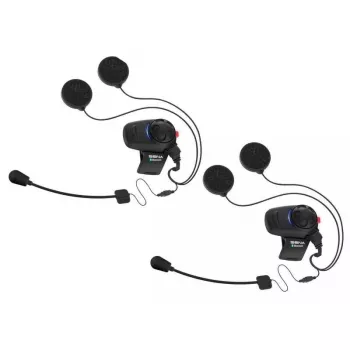 Sena motociklo interkomo rinkinys SMH5 Dual Pack – „Bluetooth“ ausinių komplektas dviem motociklininkams