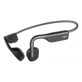 SHOKZ OpenMove belaidės ausinės sportui, kaklo juosta, pilka