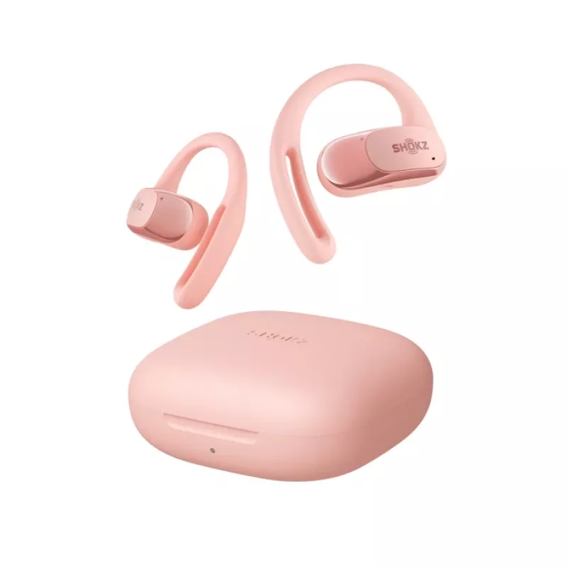 SHOKZ OpenFit Air Belaidės Ausinės Su Kabliuku Skambučiams/Muzikai/Sportui/Kasdienai Rožinės