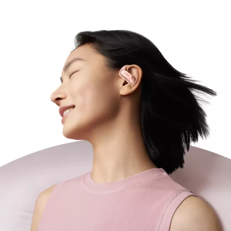 SHOKZ OpenFit Air Belaidės Ausinės Su Kabliuku Skambučiams/Muzikai/Sportui/Kasdienai Rožinės